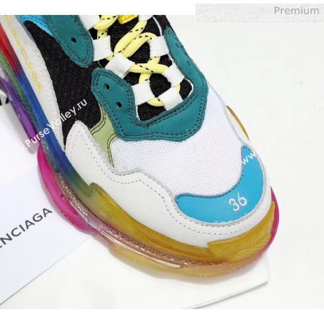 Balenciaga Triple S Rainbow Outsole Sneakers Yellow 2019 (HZ-0031716)