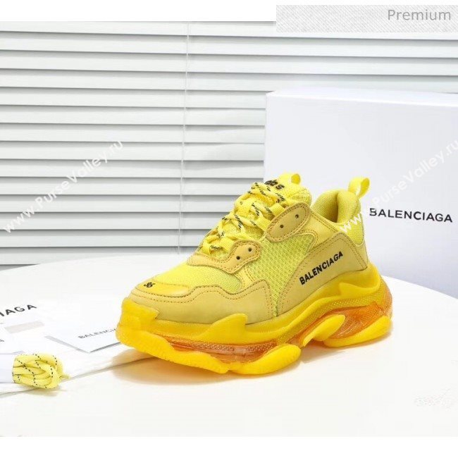 Balenciaga Triple S Clear Outsole Sneakers Yellow 2019 (HZ-0031708)