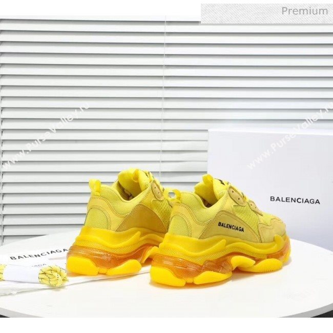 Balenciaga Triple S Clear Outsole Sneakers Yellow 2019 (HZ-0031708)