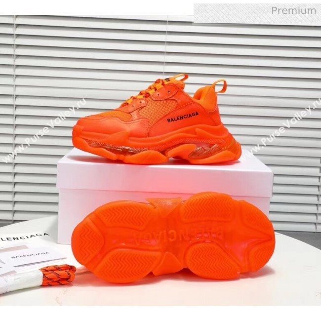 Balenciaga Triple S Clear Outsole Sneakers Orange 2019 (HZ-0031702)