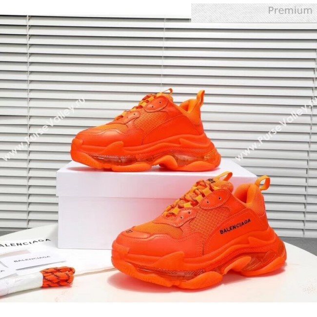 Balenciaga Triple S Clear Outsole Sneakers Orange 2019 (HZ-0031702)