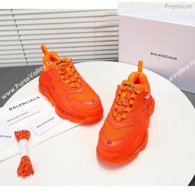 Balenciaga Triple S Clear Outsole Sneakers Orange 2019 (HZ-0031702)