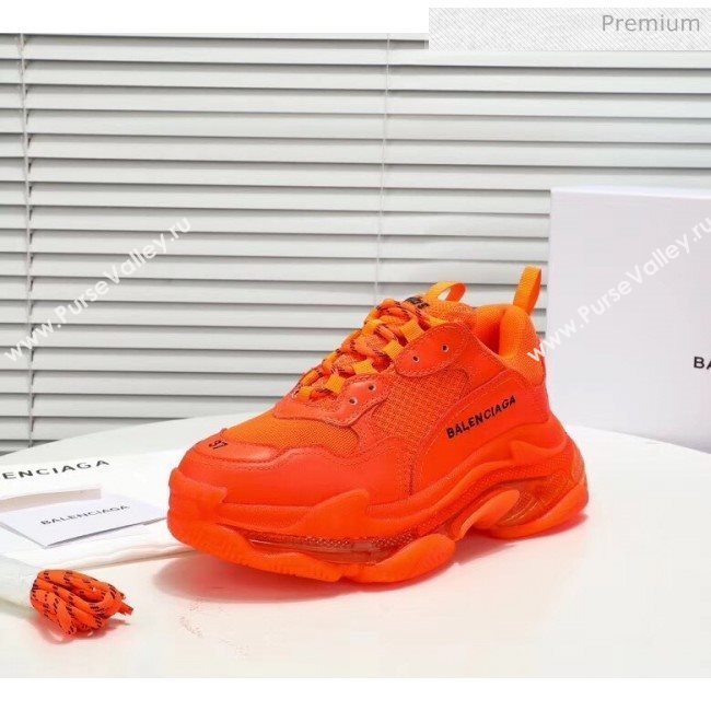 Balenciaga Triple S Clear Outsole Sneakers Orange 2019 (HZ-0031702)
