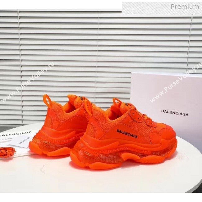 Balenciaga Triple S Clear Outsole Sneakers Orange 2019 (HZ-0031702)