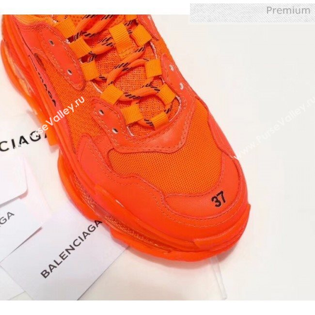 Balenciaga Triple S Clear Outsole Sneakers Orange 2019 (HZ-0031702)