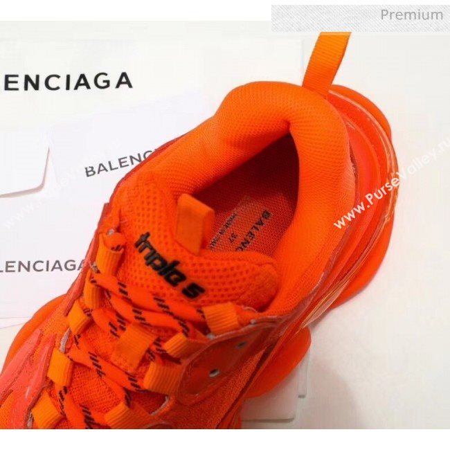 Balenciaga Triple S Clear Outsole Sneakers Orange 2019 (HZ-0031702)