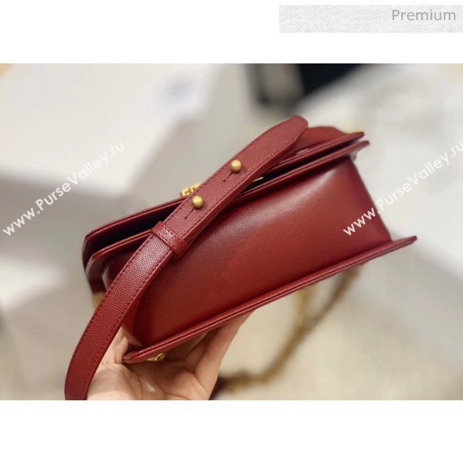 Chanel Quilted Origial Haas Caviar Leather Small Boy Flap Bag Burgundy with Matte Gold Hardware(Top Quality) (MH-0031736)