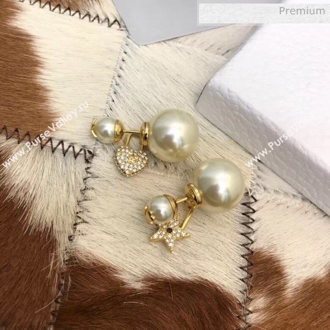 Dior Tribales Short Earrings With Crystal Lock and Star 2020 (YF-20032106)
