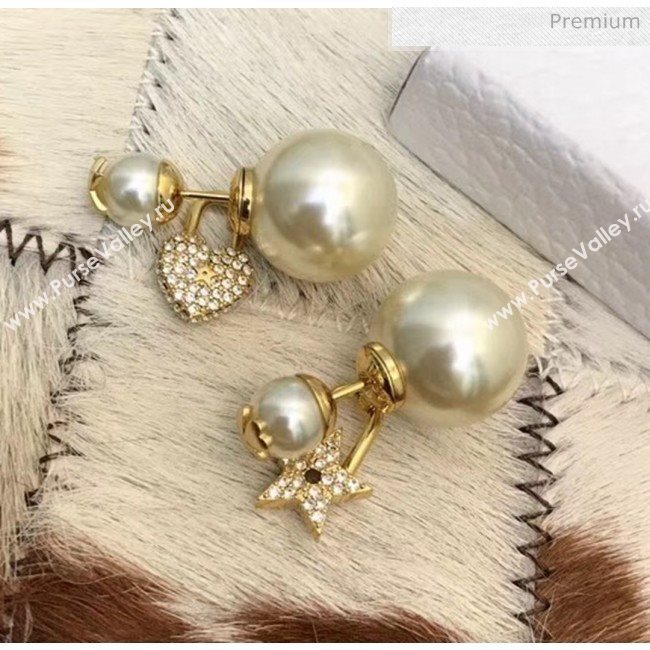 Dior Tribales Short Earrings With Crystal Lock and Star 2020 (YF-20032106)