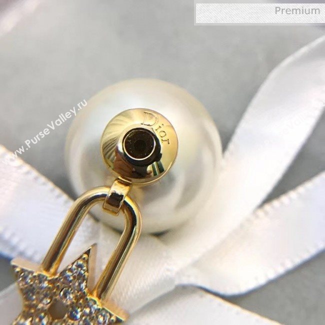 Dior Tribales Short Earrings With Crystal Lock and Star 2020 (YF-20032106)