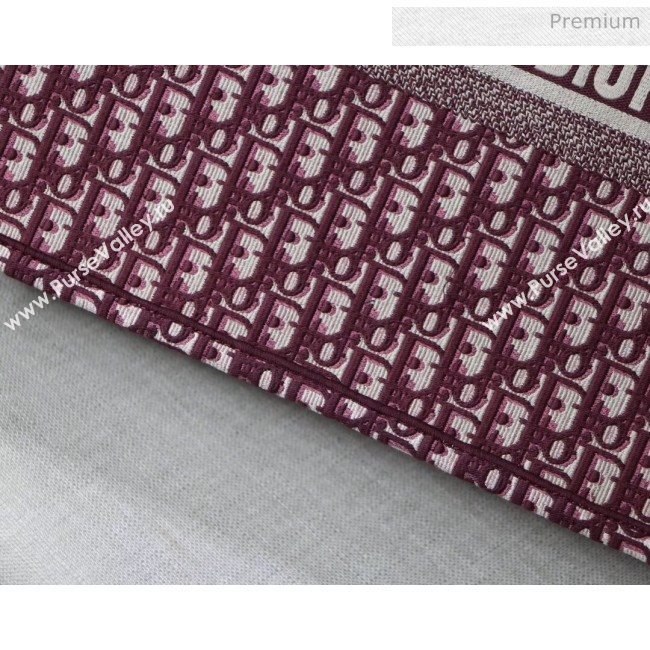 Dior Large Book Tote Embroidered Dior Oblique Canvas Burgundy 2019 (XXG-20031921)