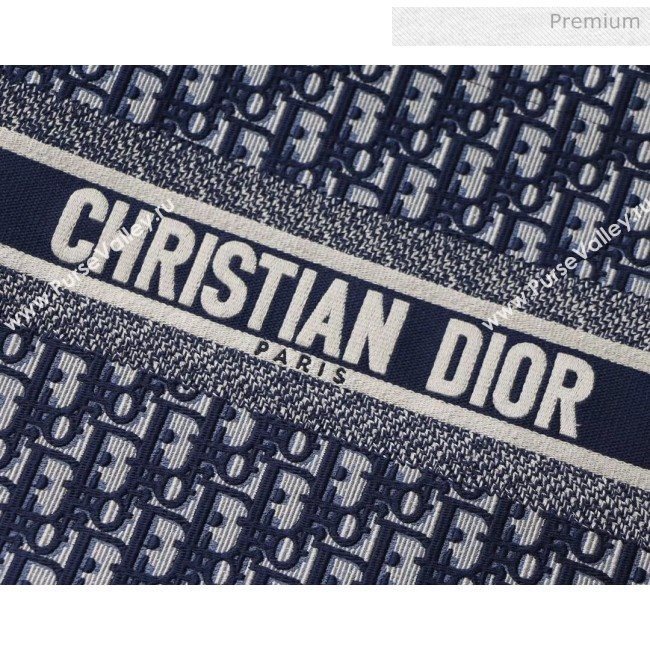 Dior Small Book Tote Embroidered Dior Oblique Canvas Blue 2019 (XXG-20031920)