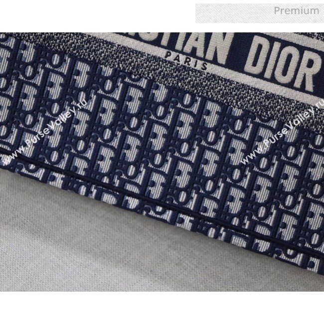 Dior Small Book Tote Embroidered Dior Oblique Canvas Blue 2019 (XXG-20031920)
