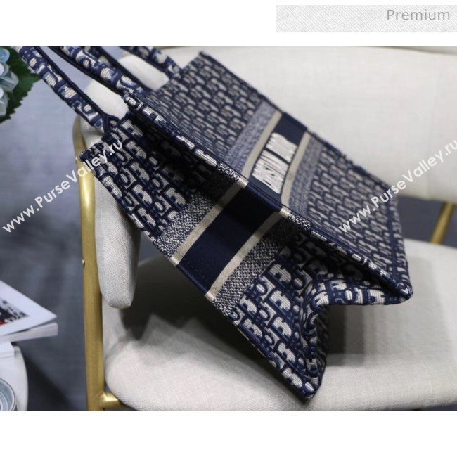 Dior Small Book Tote Embroidered Dior Oblique Canvas Blue 2019 (XXG-20031920)