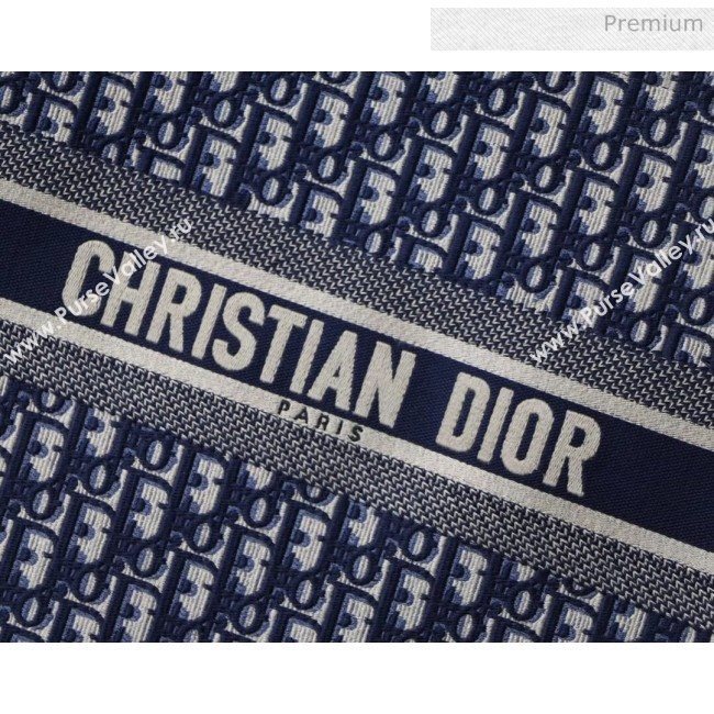 Dior Large Book Tote Embroidered Dior Oblique Canvas Blue 2019 (XXG-20031919)