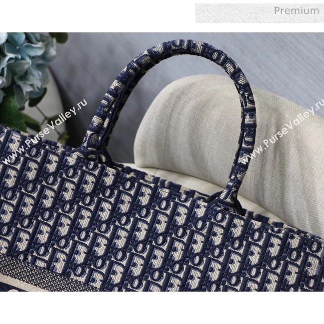 Dior Large Book Tote Embroidered Dior Oblique Canvas Blue 2019 (XXG-20031919)