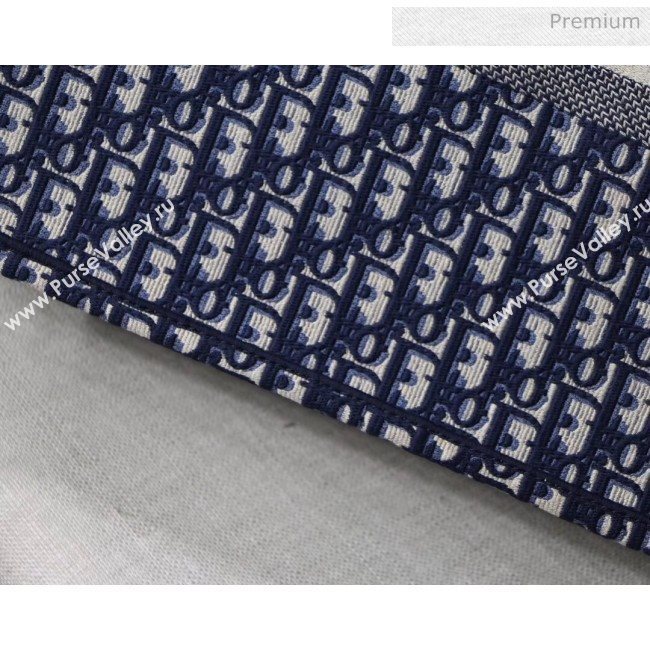 Dior Large Book Tote Embroidered Dior Oblique Canvas Blue 2019 (XXG-20031919)