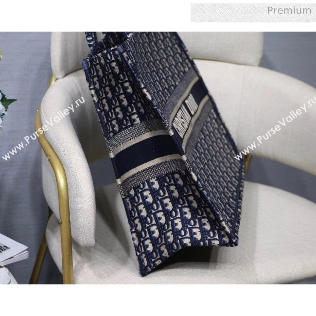 Dior Large Book Tote Embroidered Dior Oblique Canvas Blue 2019 (XXG-20031919)