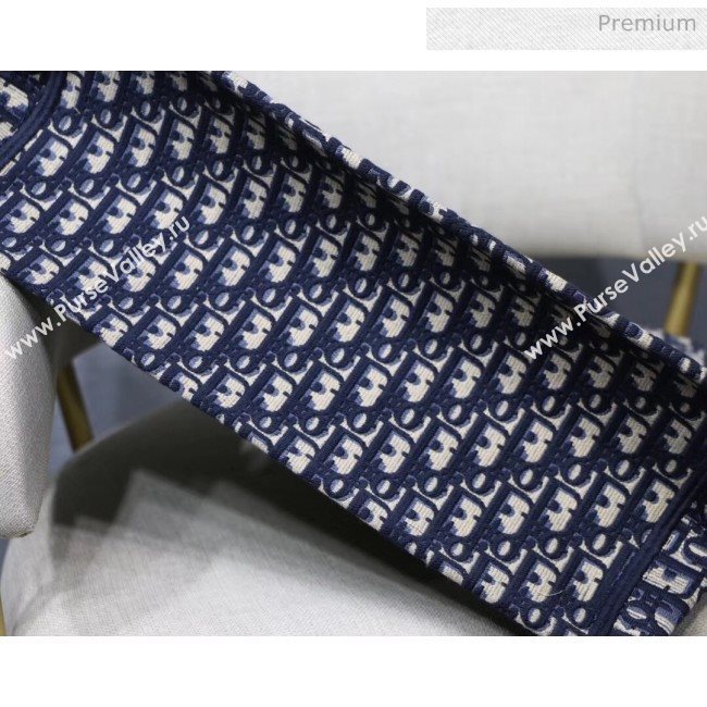 Dior Large Book Tote Embroidered Dior Oblique Canvas Blue 2019 (XXG-20031919)