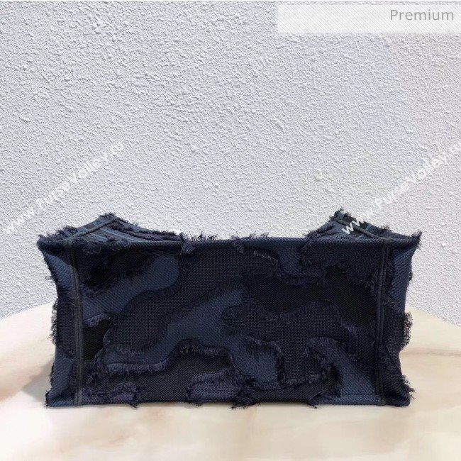 Dior Small Book Tote Camouflage Embroidered Canvas Bag Blue 2019 (XXG-20031926)