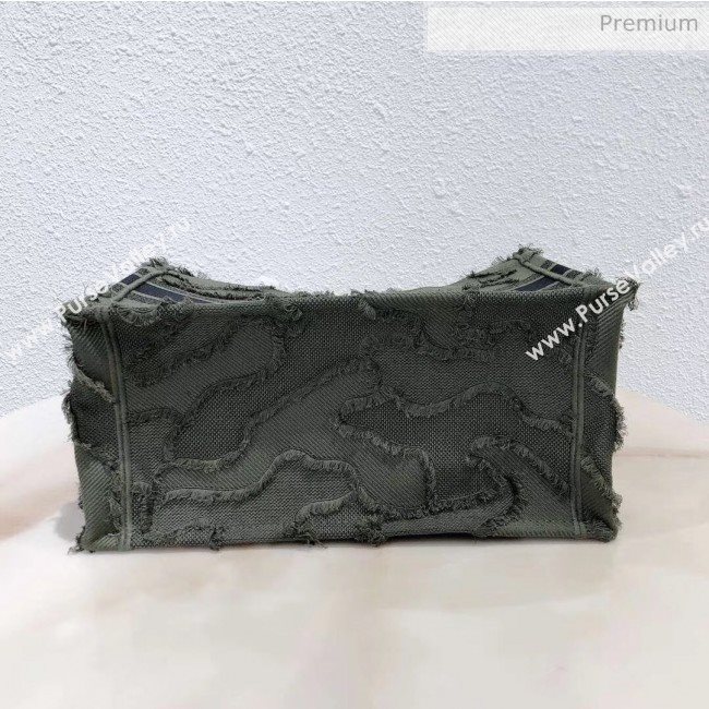 Dior Small Book Tote Camouflage Embroidered Canvas Bag Geen 2019 (XXG-20031927)