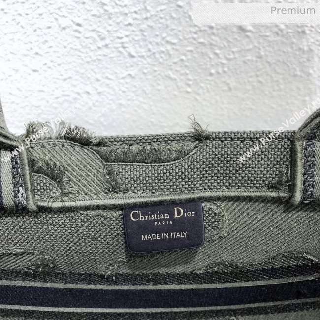 Dior Small Book Tote Camouflage Embroidered Canvas Bag Geen 2019 (XXG-20031927)
