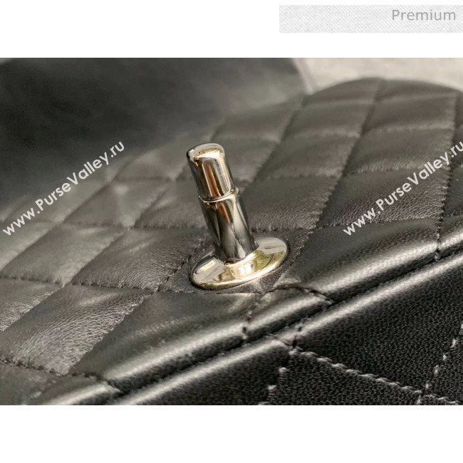 Chanel Quilted Lambskin Classic Mini Flap Bag Black With Silver Hardware(Top Quality) (MH-20031625)