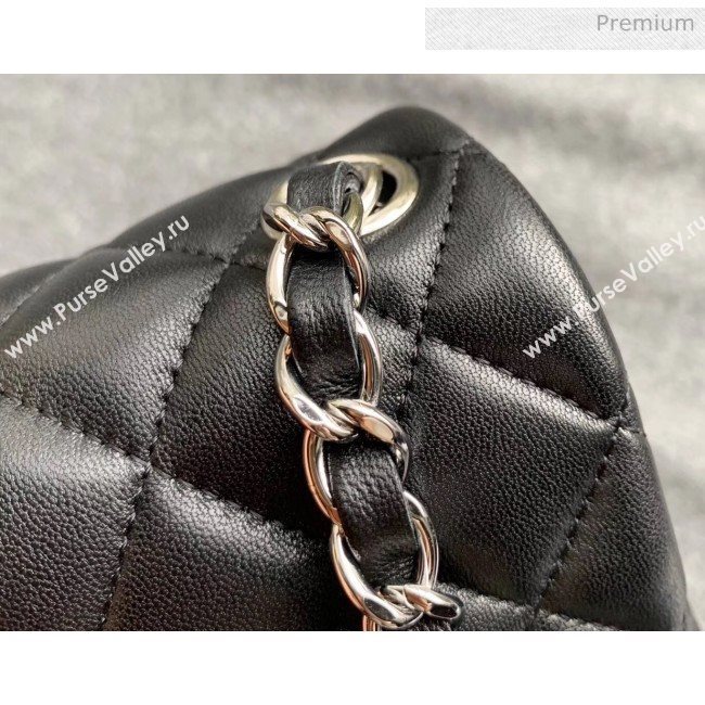 Chanel Quilted Lambskin Classic Mini Flap Bag Black With Silver Hardware(Top Quality) (MH-20031625)