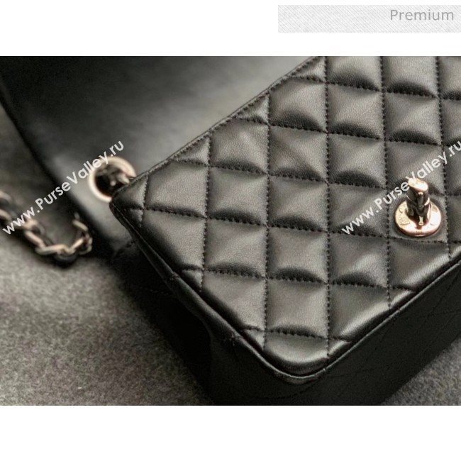 Chanel Quilted Lambskin Classic Mini Flap Bag Black With Silver Hardware(Top Quality) (MH-20031625)