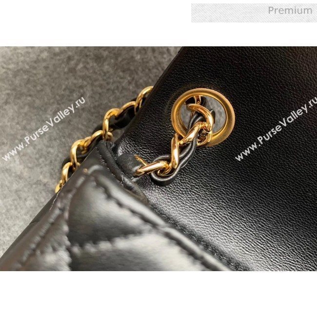 Chanel Quilted Lambskin Classic Mini Flap Bag Black With Gold Hardware(Top Quality) (MH-20031626)