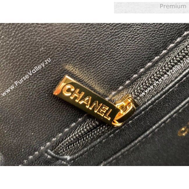 Chanel Quilted Lambskin Classic Mini Flap Bag Black With Gold Hardware(Top Quality) (MH-20031626)