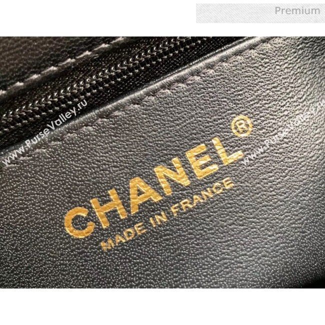 Chanel Quilted Lambskin Classic Mini Flap Bag Black With Gold Hardware(Top Quality) (MH-20031626)