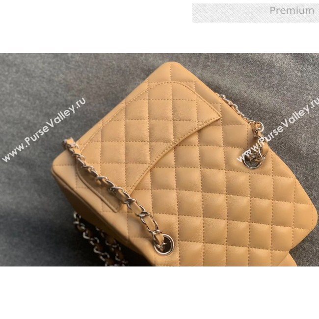 Chanel Quilted Lambskin Classic Mini Flap Bag Apricot With Silver Hardware(Top Quality) (MH-20031631)