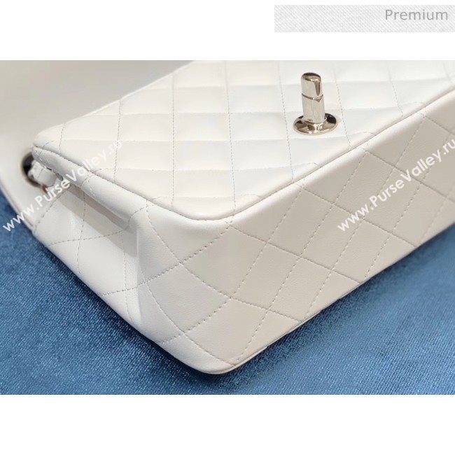 Chanel Quilted Lambskin Classic Mini Flap Bag White With Silver Hardware(Top Quality) (MH-20031632)