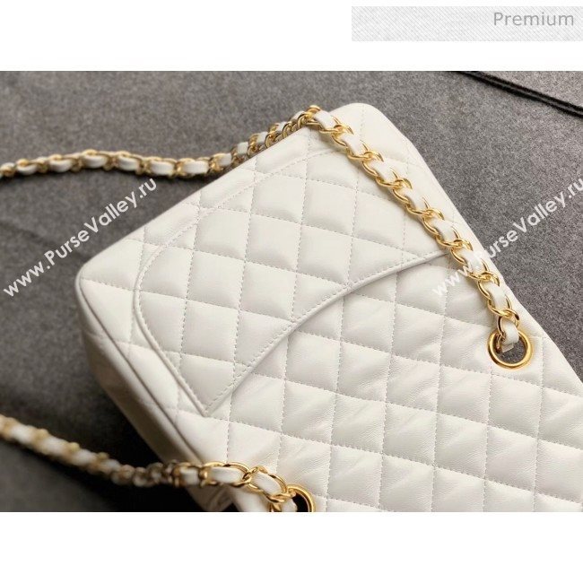 Chanel Quilted Lambskin Classic Mini Flap Bag White With Gold Hardware(Top Quality) (MH-20031633)