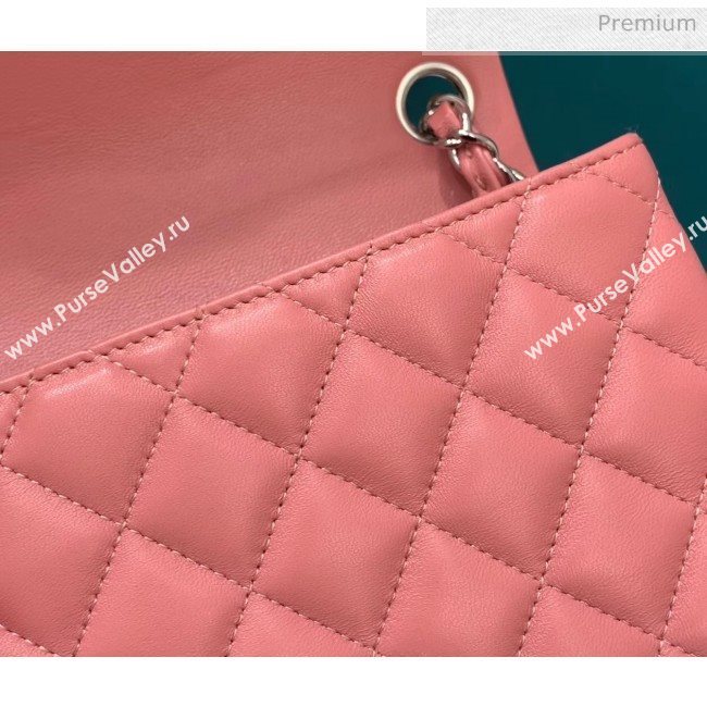 Chanel Quilted Lambskin Classic Mini Flap Bag Rouge With Silver Hardware(Top Quality) (MH-20031635)