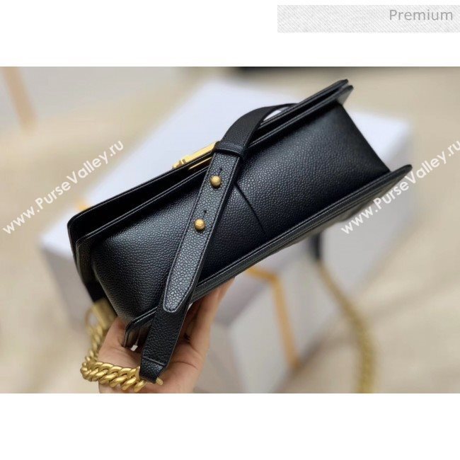 Chanel Quilted Origial Haas Big Caviar Leather Medium Boy Flap Bag Black with Gold Hardware(Top Quality) (MH-0031717)