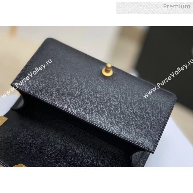 Chanel Quilted Origial Haas Big Caviar Leather Medium Boy Flap Bag Black with Gold Hardware(Top Quality) (MH-0031717)