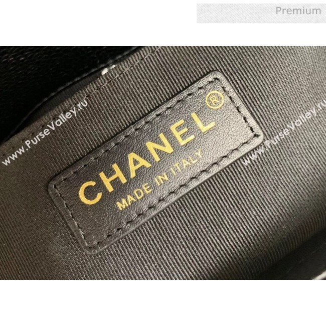 Chanel Quilted Origial Haas Big Caviar Leather Medium Boy Flap Bag Black with Gold Hardware(Top Quality) (MH-0031717)