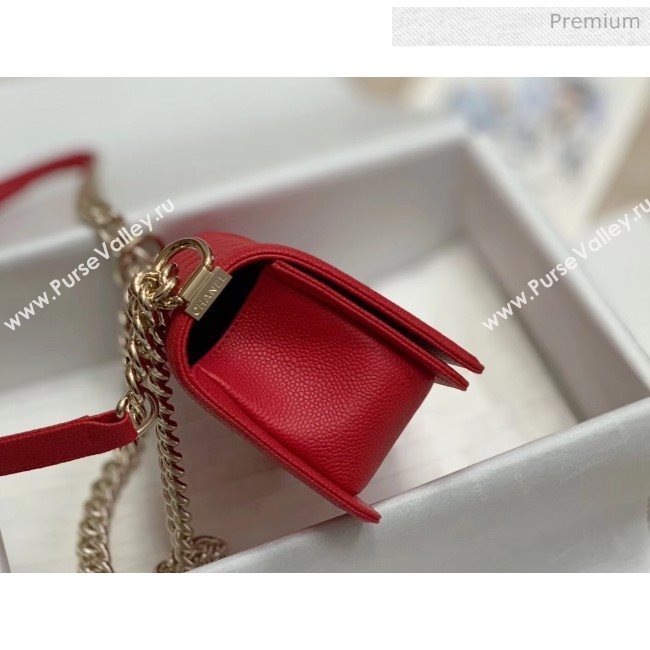 Chanel Quilted Origial Haas Big Caviar Leather Small Boy Flap Bag Red with Light Gold Hardware(Top Quality) (MH-0031719)