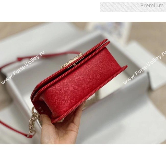 Chanel Quilted Origial Haas Big Caviar Leather Small Boy Flap Bag Red with Light Gold Hardware(Top Quality) (MH-0031719)