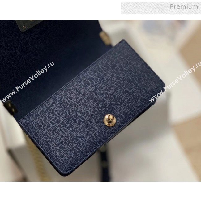 Chanel Quilted Origial Haas Big Caviar Leather Small Boy Flap Bag Blue with Light Gold Hardware(Top Quality) (MH-0031721)