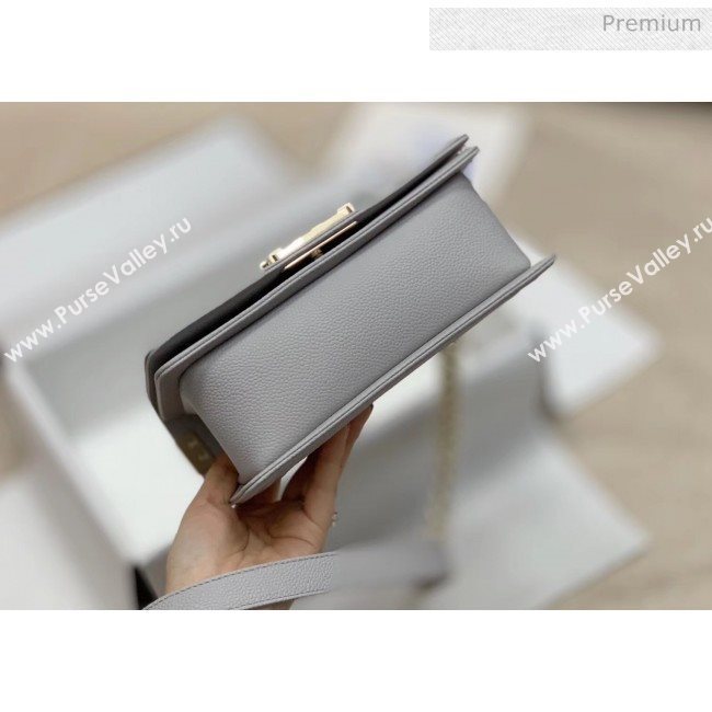 Chanel Quilted Origial Haas Big Caviar Leather Small Boy Flap Bag Grey with Light Gold Hardware(Top Quality) (MH-0031722)