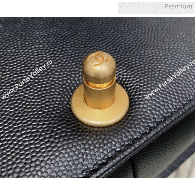 Chanel Quilted Origial Haas Caviar Leather Medium Boy Flap Bag Black with Matte Gold Hardware(Top Quality) (MH-0031725)