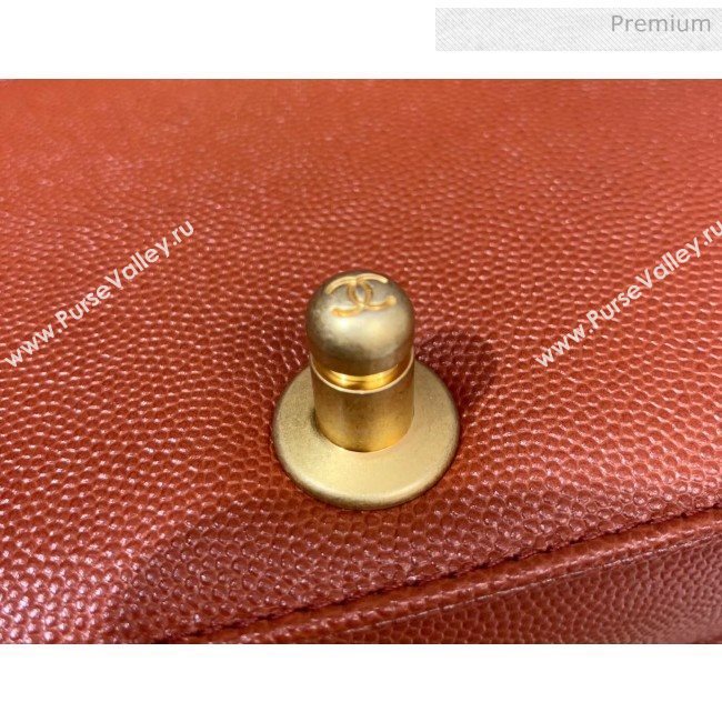 Chanel Quilted Origial Haas Caviar Leather Small Boy Flap Bag Caramel with Matte Gold Hardware(Top Quality) (MH-0031730)