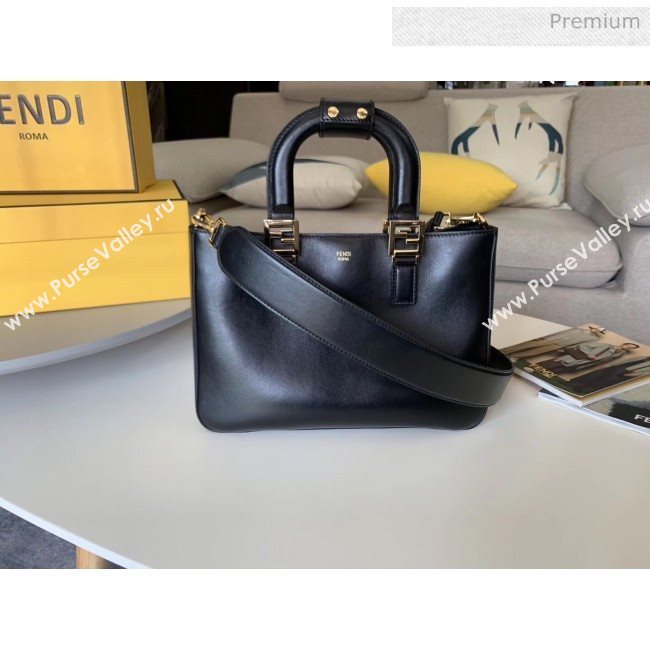 Fendi FF Tote Small Calfskin Bag Black 2020 (HX-20032005)