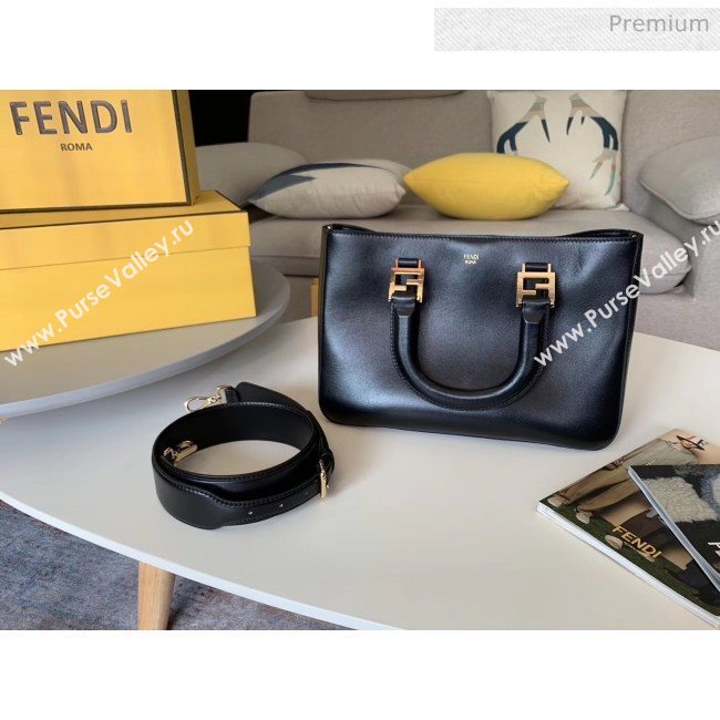 Fendi FF Tote Small Calfskin Bag Black 2020 (HX-20032005)