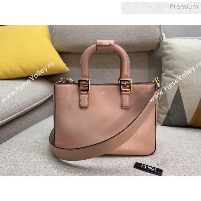 Fendi FF Tote Small Calfskin Bag Pink 2020 (HX-20032006)