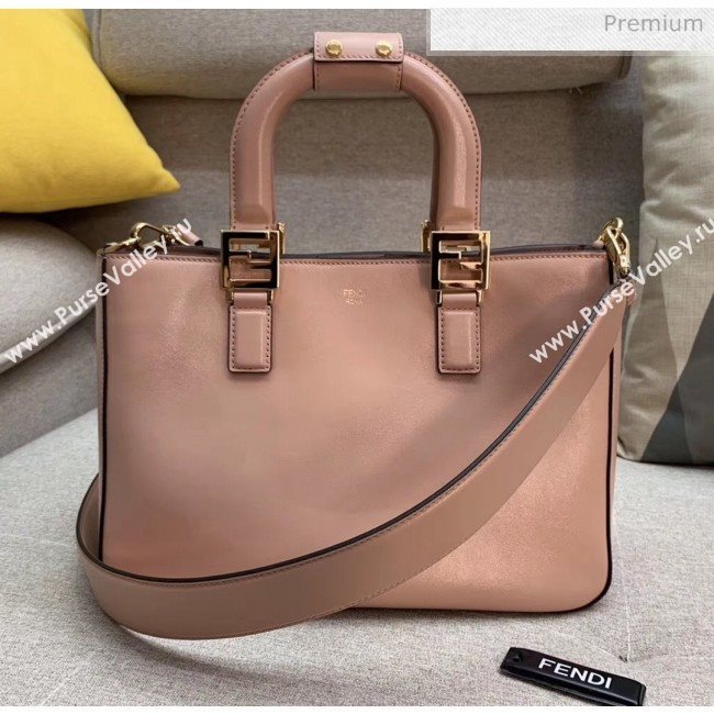 Fendi FF Tote Small Calfskin Bag Pink 2020 (HX-20032006)