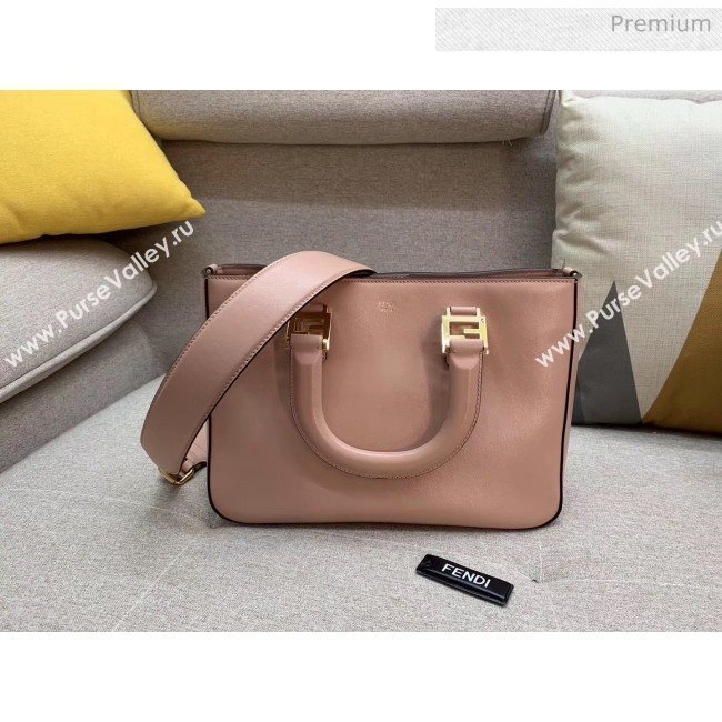 Fendi FF Tote Small Calfskin Bag Pink 2020 (HX-20032006)